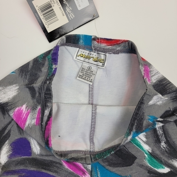 Moret Vintage 90s Printed Bike Shorts S NEW - Picture 5 of 7